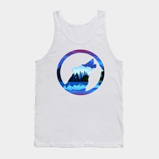 Howling Wolf Double Exposure Tank Top